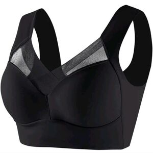 Comfort Support Wireless Bra - Black
